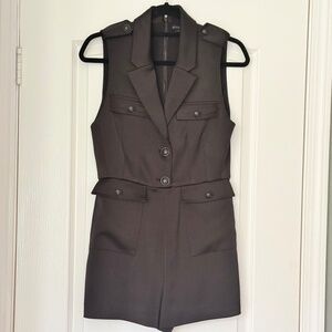 Alice + Olivia Phillis Utility Sleeveless Romper - Size 6